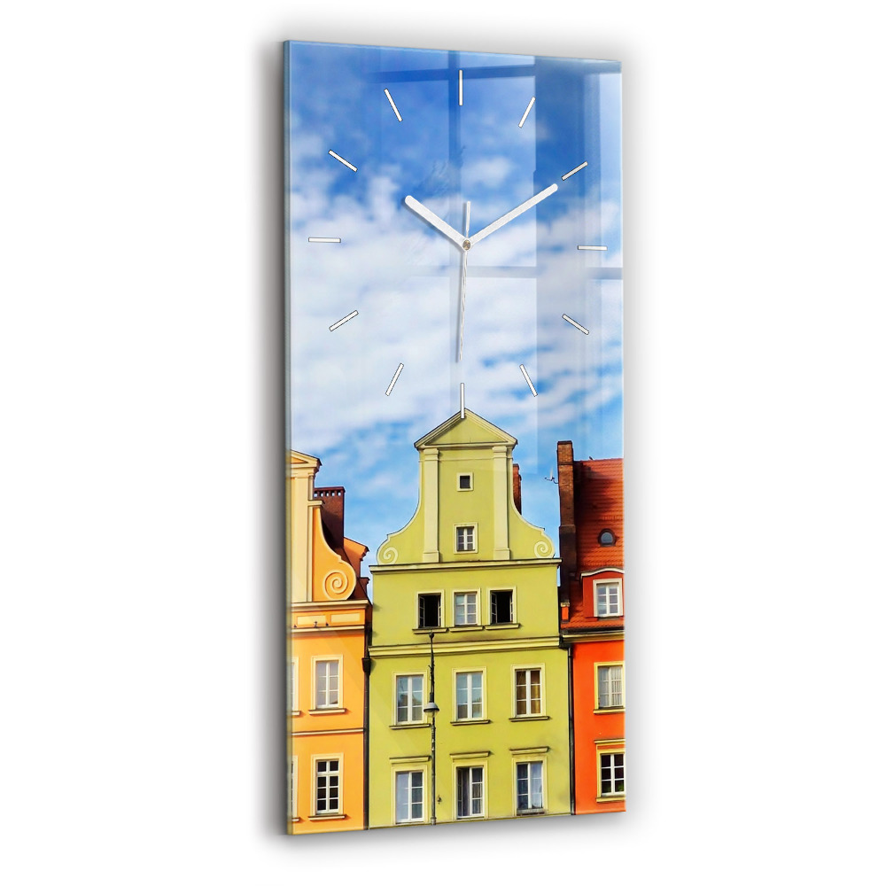 Horloge murale en verre rectangulaire Wroclaw - Vieille ville