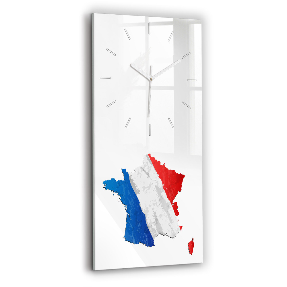 Horloge murale verticale Drapeau de la France