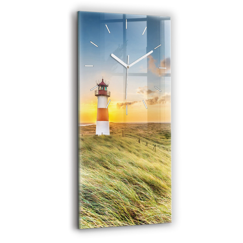 Horloge verticale en verre Phare