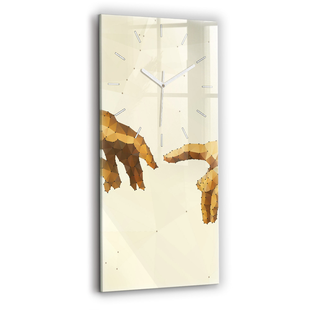 Horloge murale en verre rectangulaire Création d'Adam