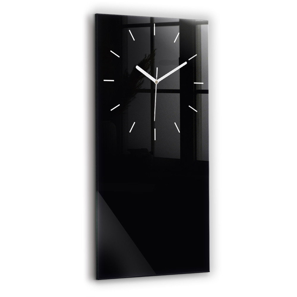 Horloge rectangulaire verticale Couleur noire