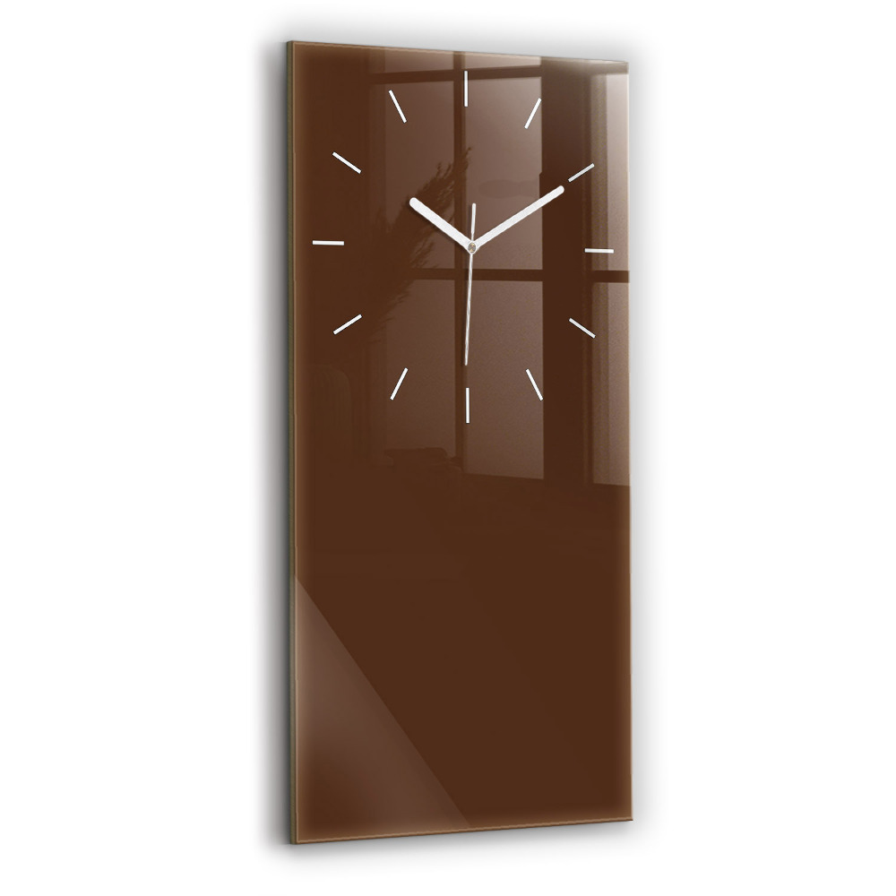 Horloge verticale en verre Couleur marron