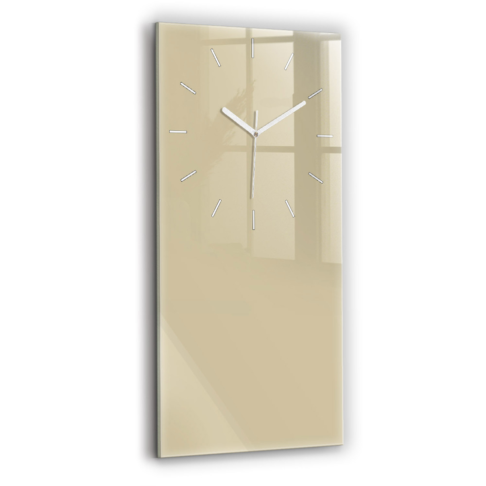 Horloge verticale en verre Couleur beige