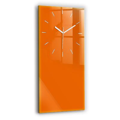 Horloge murale en verre rectangulaire Coloris orange
