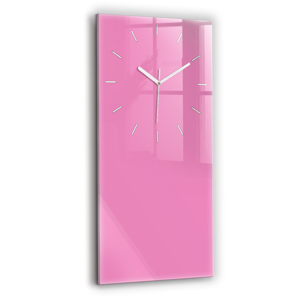 Horloge verticale en verre Coloris rose