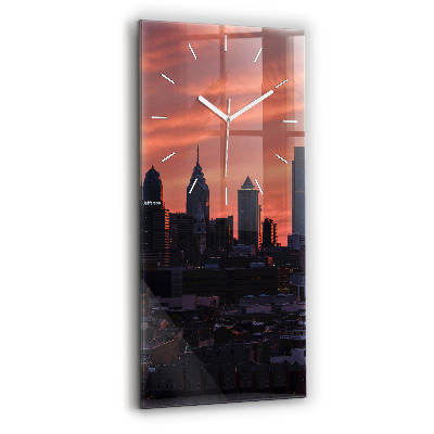 Horloge rectangulaire verticale Panorama de Philadelphie