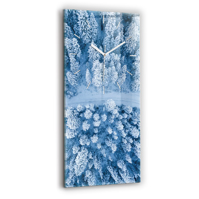 Horloge murale verticale Forêt vue d'un drone