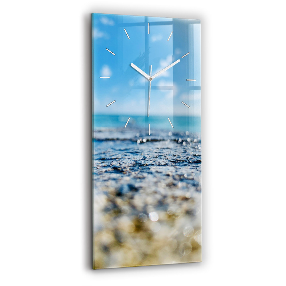 Horloge verticale en verre Photographie de l'eau