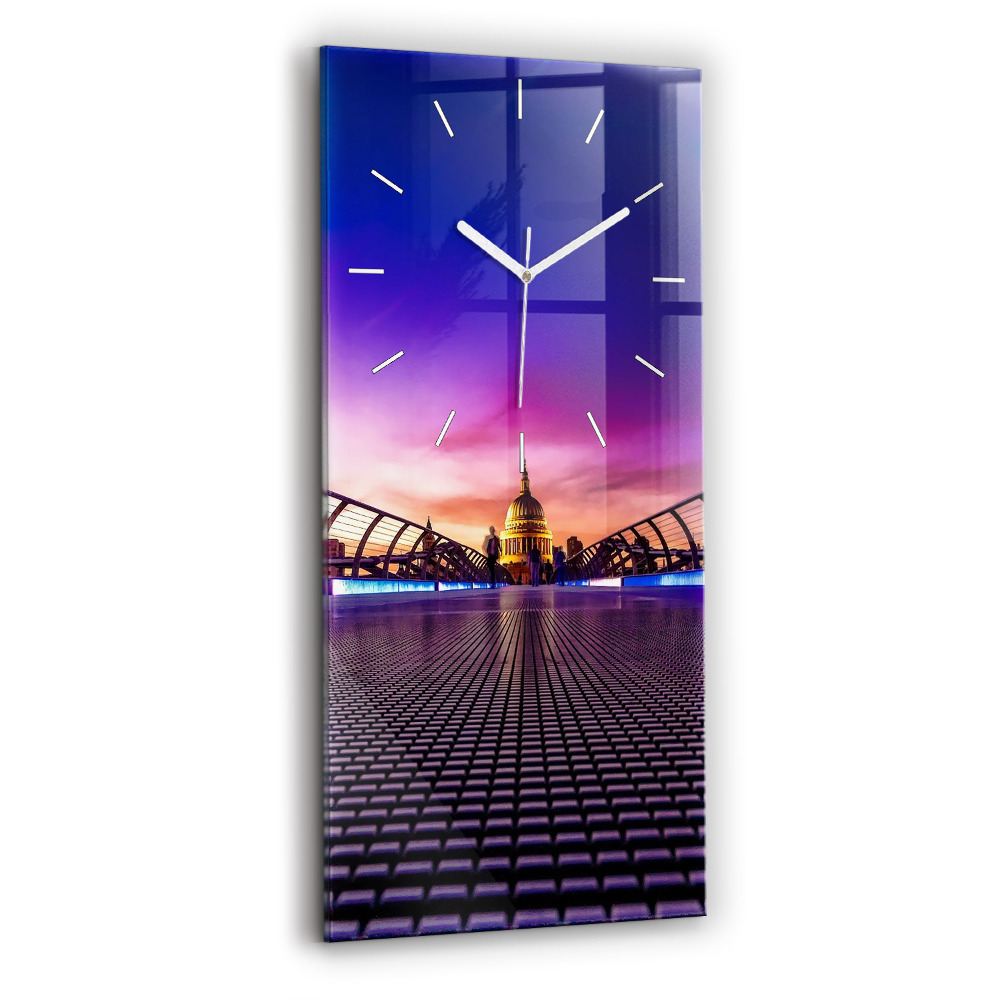 Horloge murale en verre rectangulaire Cathédrale Saint-Paul