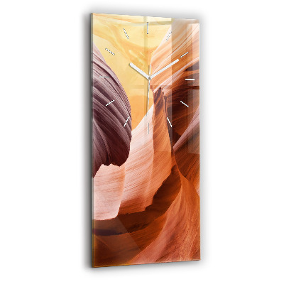 Horloge murale en verre rectangulaire Canyon de l'Antilope