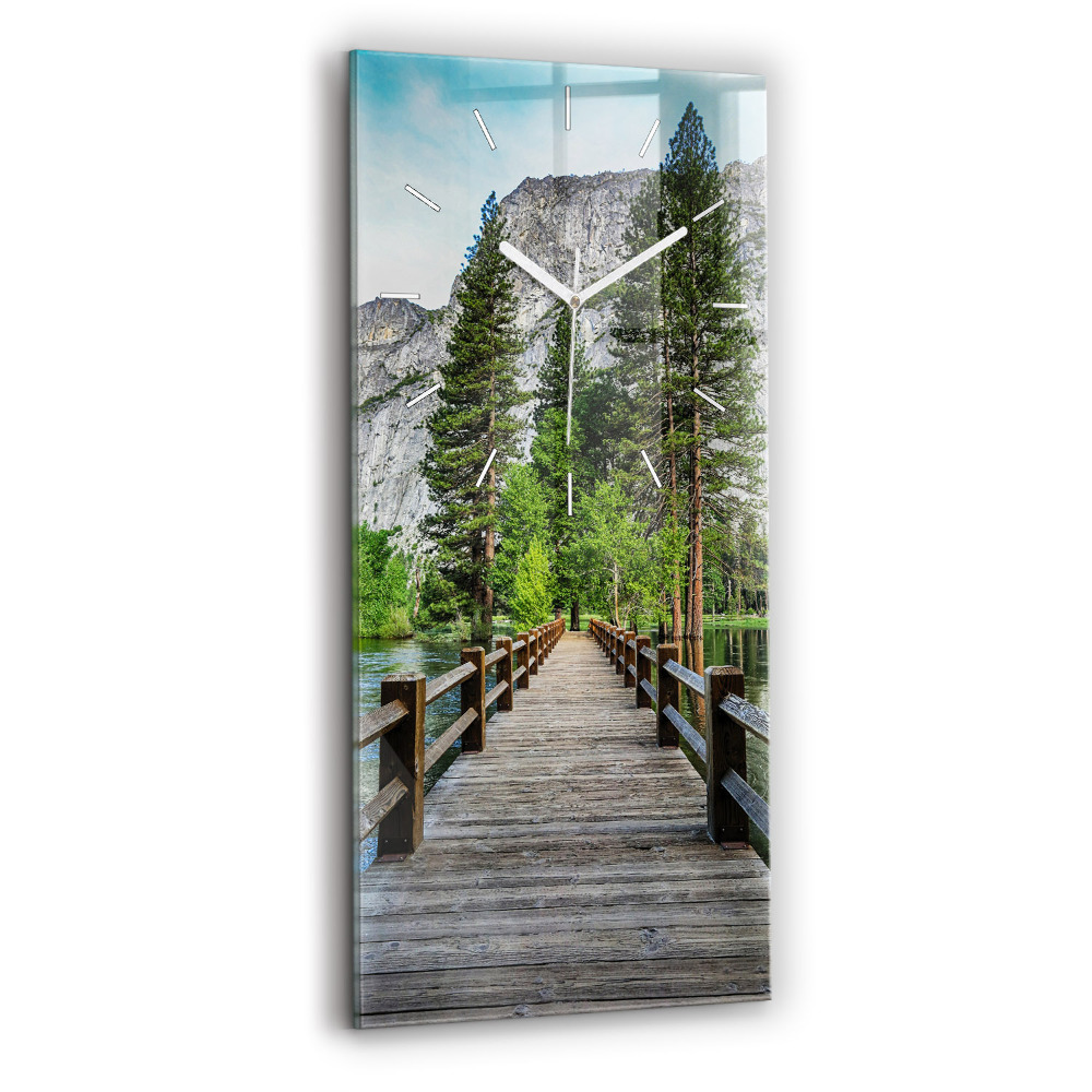 Horloge verticale en verre Pont en bois à Yosemite