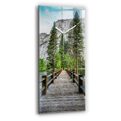 Horloge verticale en verre Pont en bois à Yosemite