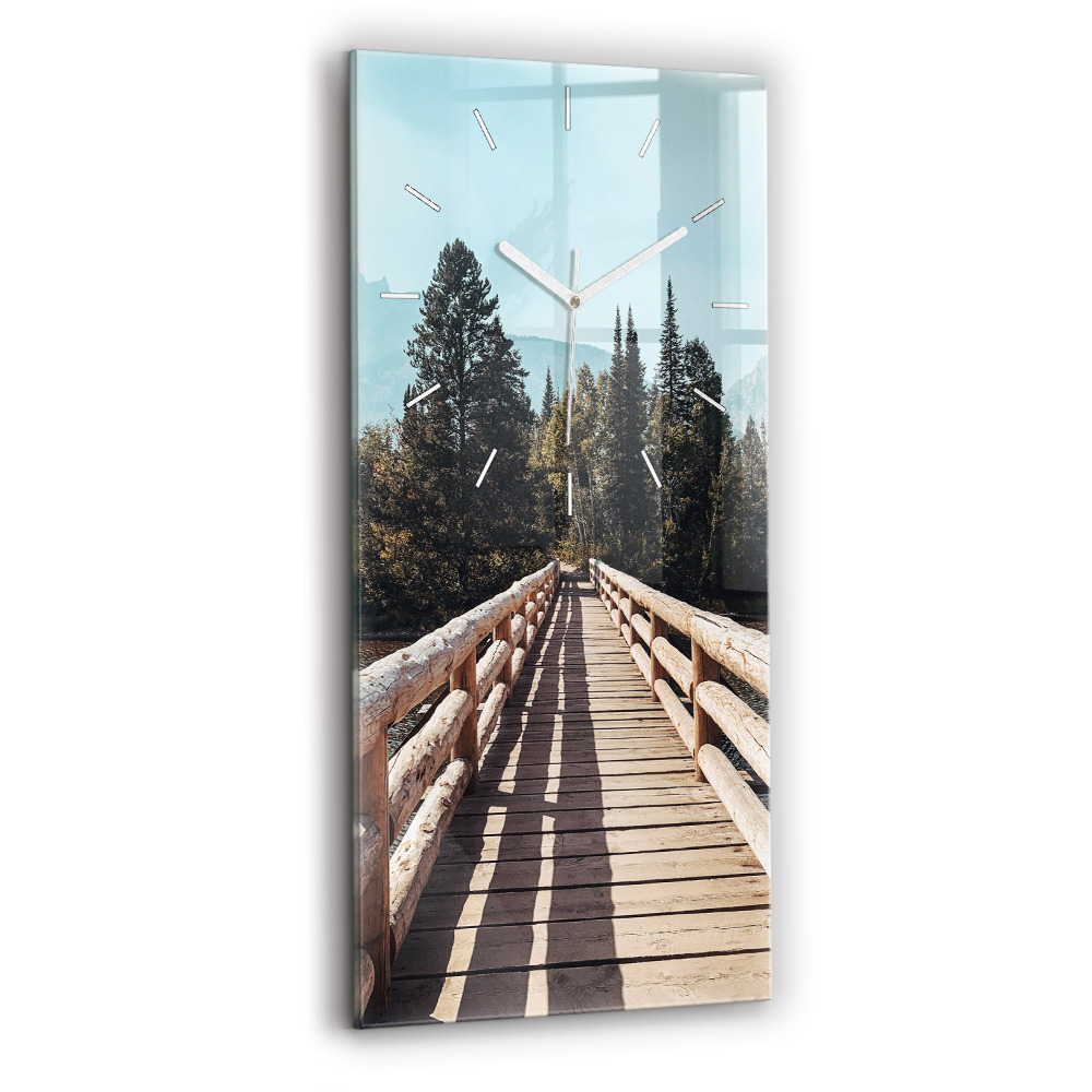 Horloge rectangulaire verticale Montagnes à Yellowstone