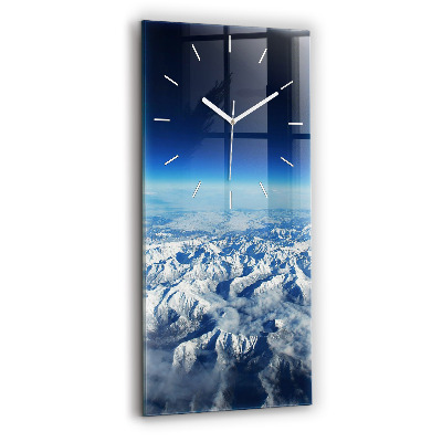 Horloge murale en verre rectangulaire Rivière d'une montagne Paysage
