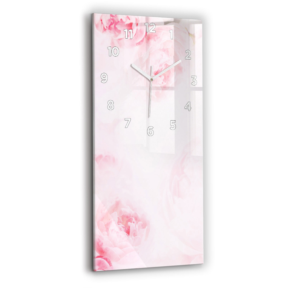 Horloge verticale en verre Fleurs en fleurs