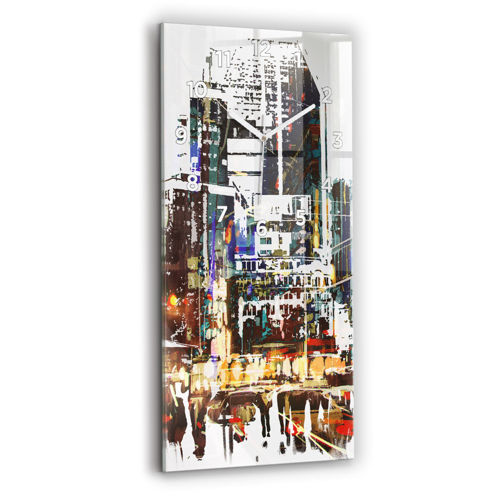 Horloge verticale en verre Ville de New York