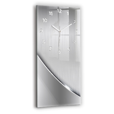 Horloge rectangulaire verticale Motif argenté