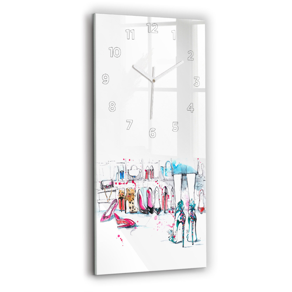 Horloge verticale en verre Élément de féminité