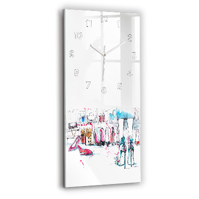 Horloge verticale en verre Élément de féminité
