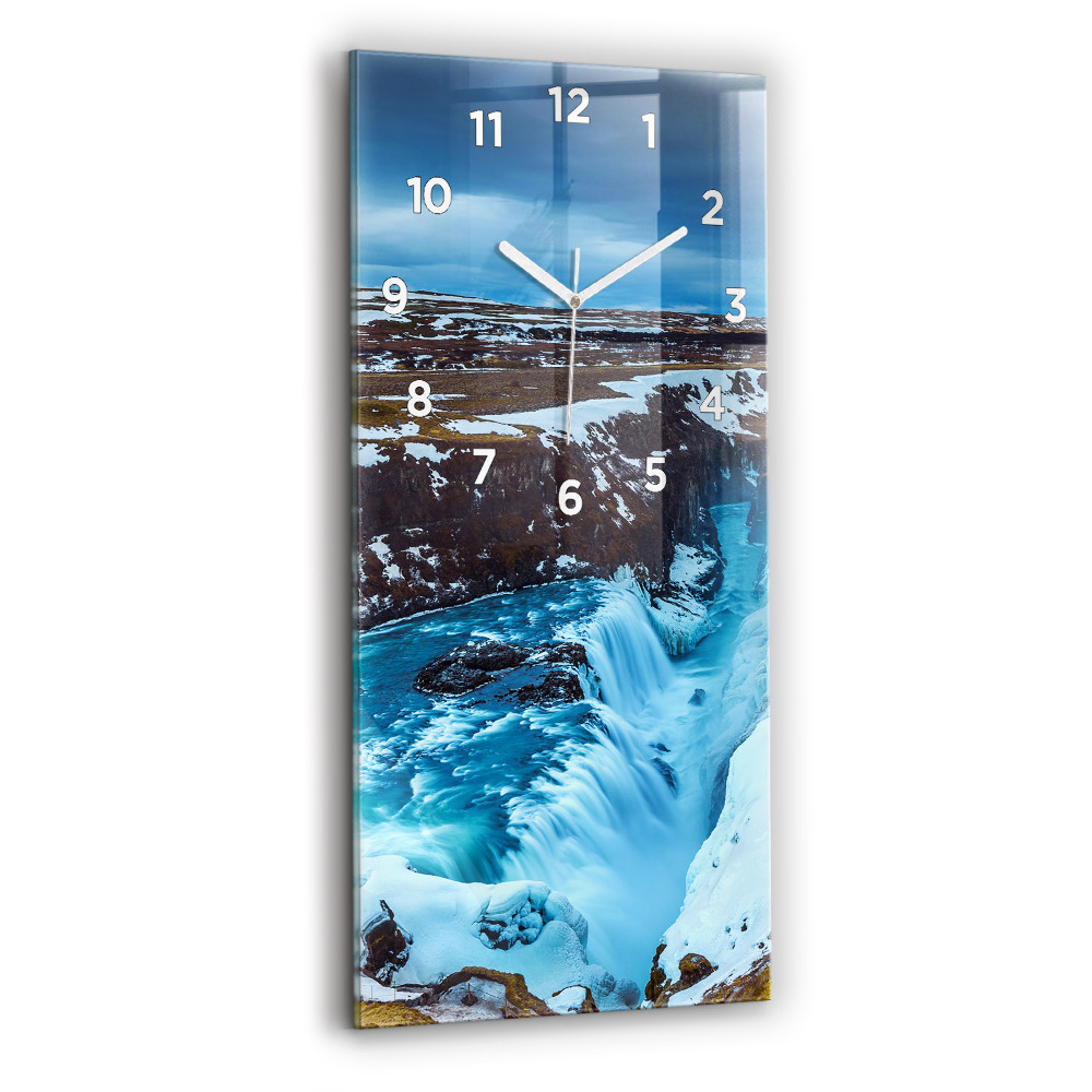 Horloge verticale en verre Chute d'eau de Gullfoss en Islande