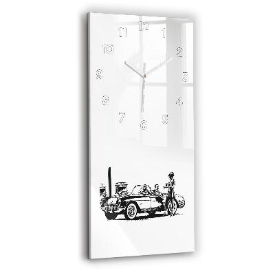 Horloge rectangulaire verticale Illustration rétro