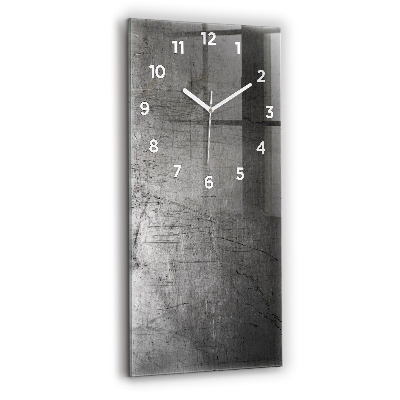 Horloge verticale en verre Mur en métal