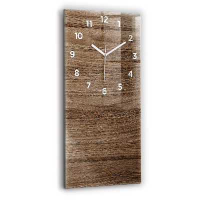 Horloge verticale en verre Bois foncé
