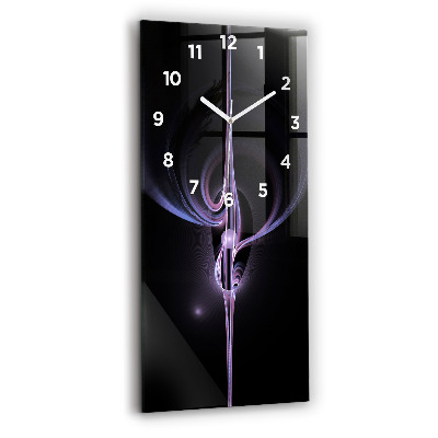 Horloge murale verticale Abstraction violette
