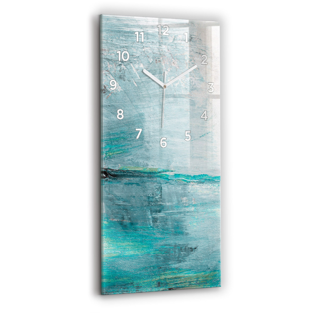 Horloge murale en verre rectangulaire Texture à l'huile abstraite