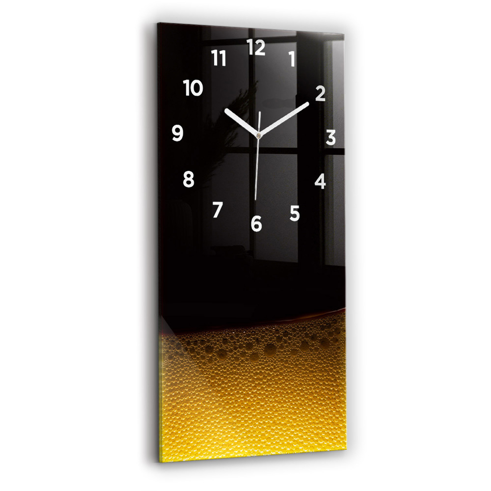 Horloge murale en verre rectangulaire Jus d'orange