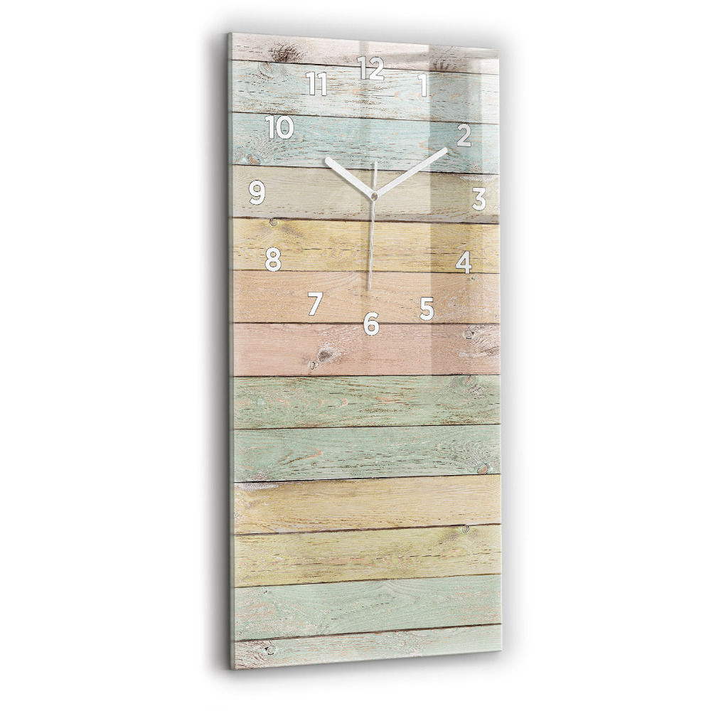 Horloge murale verticale Planches colorées