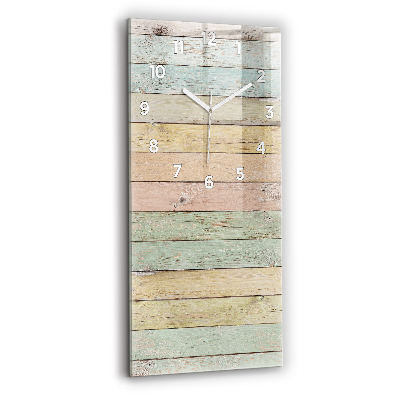 Horloge murale verticale Planches colorées