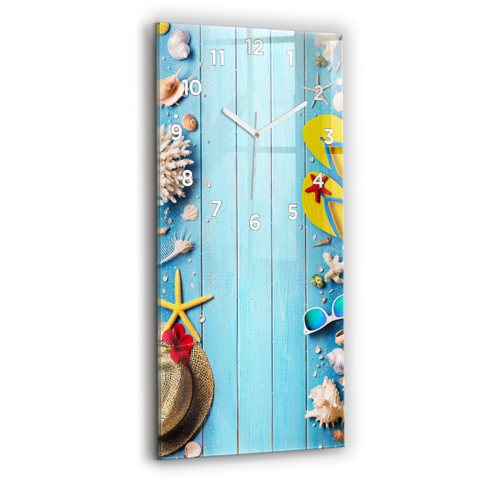 Horloge murale en verre rectangulaire Accessoires de plage