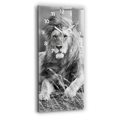 Horloge rectangulaire verticale Abstrait - Lion