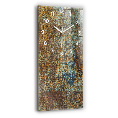 Horloge verticale en verre Texture d'un vieux métal