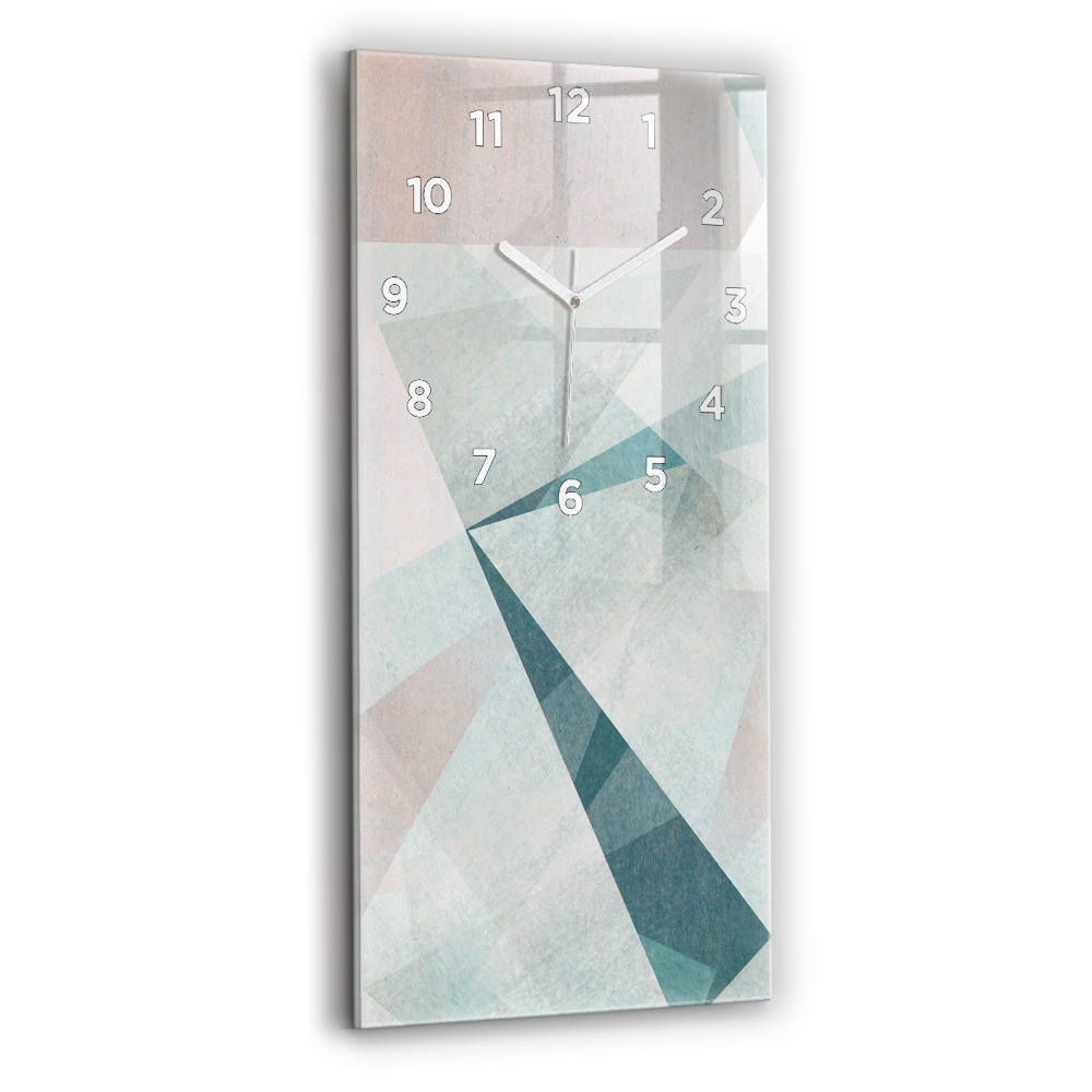 Horloge verticale en verre Texture abstraite de triangles
