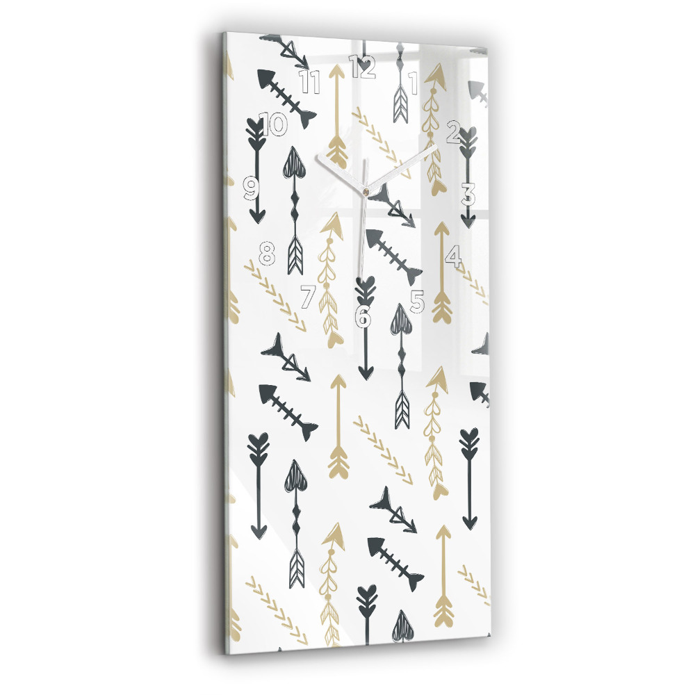 Horloge rectangulaire verticale Motif géométrique pour hipster