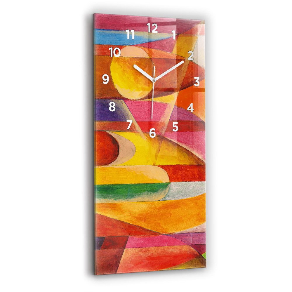 Horloge murale en verre rectangulaire Art Décoration Abstrait