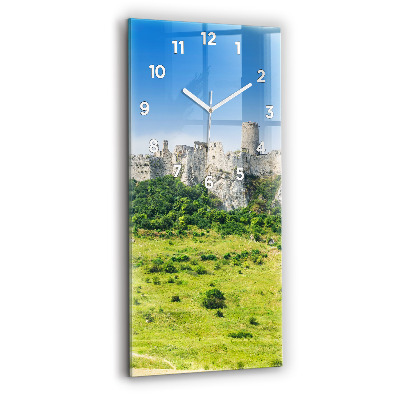 Horloge murale en verre rectangulaire Château de Spiš en Slovaquie