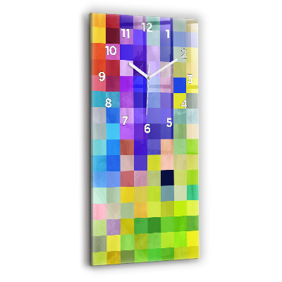 Horloge rectangulaire verticale Composition de carrés