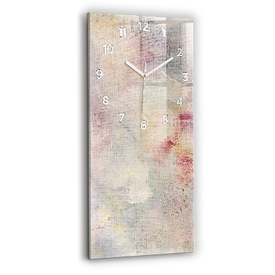 Horloge rectangulaire verticale Abstraction peinte