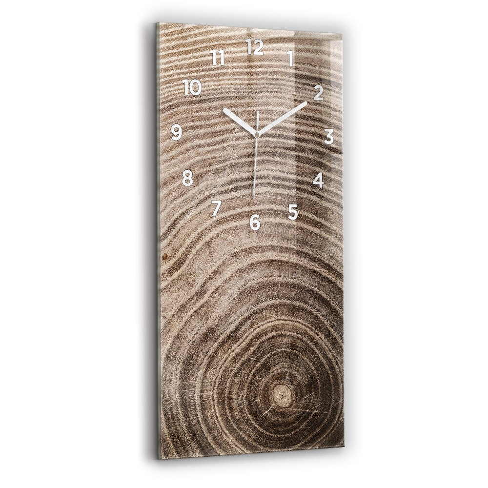 Horloge verticale en verre Tronc d'arbre