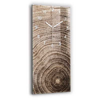 Horloge verticale en verre Tronc d'arbre