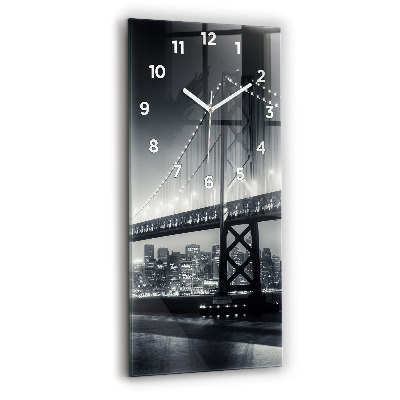 Horloge verticale en verre Pont de nuit de San Francisco