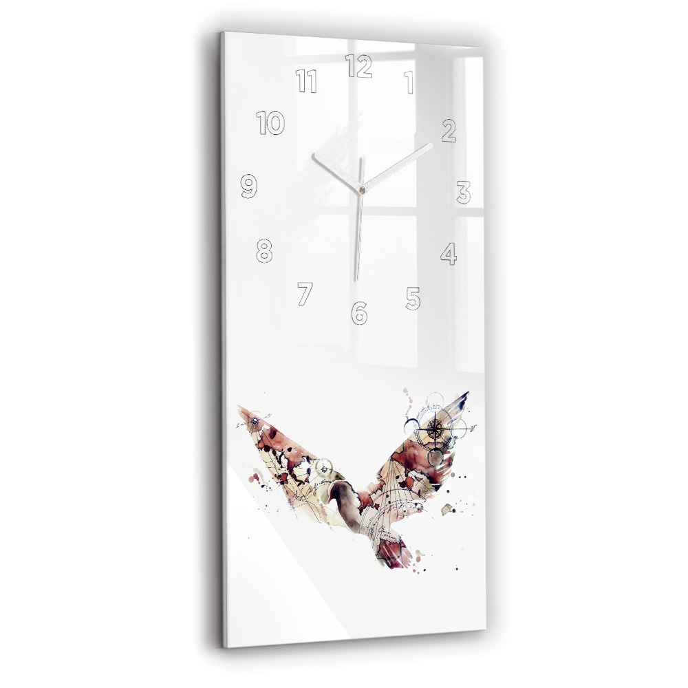 Horloge murale en verre rectangulaire Vue abstraite