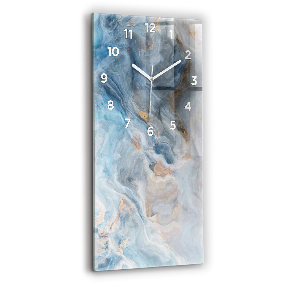 Horloge murale verticale Motif de marbre