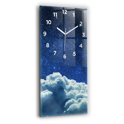 Horloge murale en verre rectangulaire Ciel nocturne