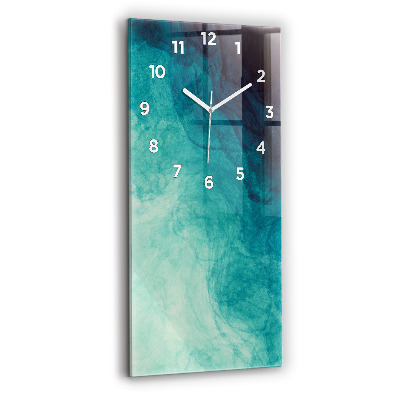 Horloge verticale en verre Abstraction de profondeur
