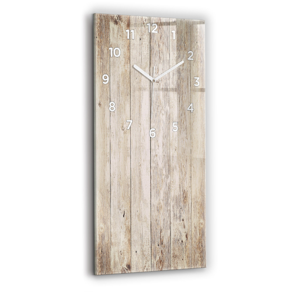 Horloge murale en verre rectangulaire Panneaux en bois
