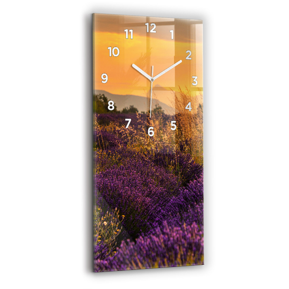 Horloge rectangulaire verticale Prairie de lavande France